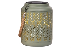 Nattera Ηλιακό Φωτιστικό Φανάρι LED Πράσινο Μ12xΠ12xΥ7cm