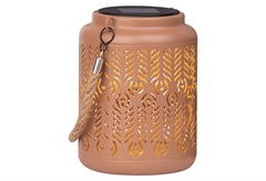 Nattera Ηλιακό Φωτιστικό Φανάρι LED Ροζ Μ12xΠ12xΥ7cm