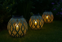 Nattera Ηλιακό Φωτιστικό Φανάρι LED Πράσινο Μ16xΠ16xΥ15cm