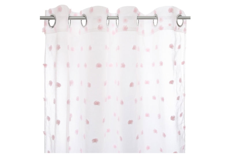 Κουρτίνα Atmosphera Pompom 240x140cm Ροζ Kids με Τρουκς