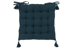 Μαξιλάρι Καρέκλας Boho 38x38cm Σκούρο Μπλε