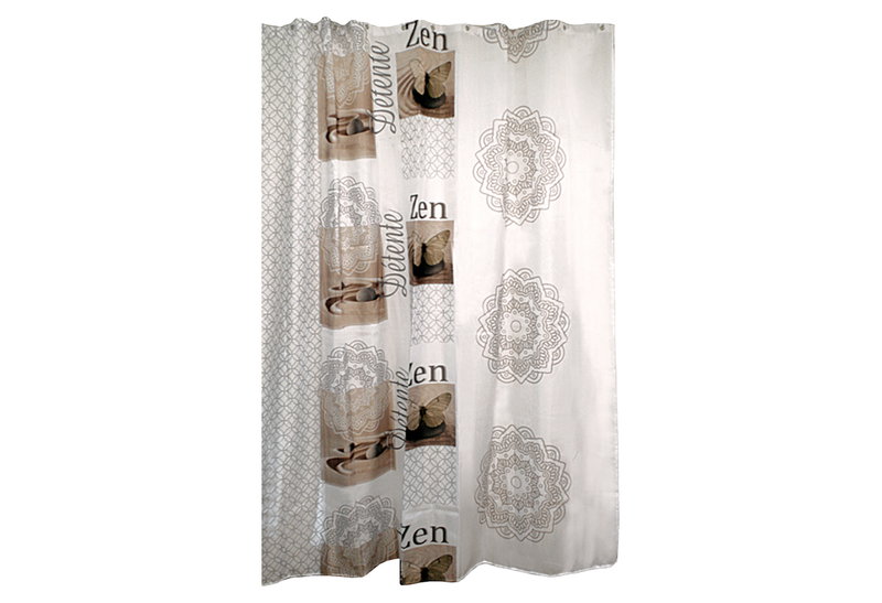 Κουρτίνα Μπάνιου Ionion 180x180cm Υφασμάτινη Zen