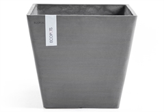 Γλάστρα Ecopots Roterdam Μ40xΠ40xΥ35cm Γκρι
