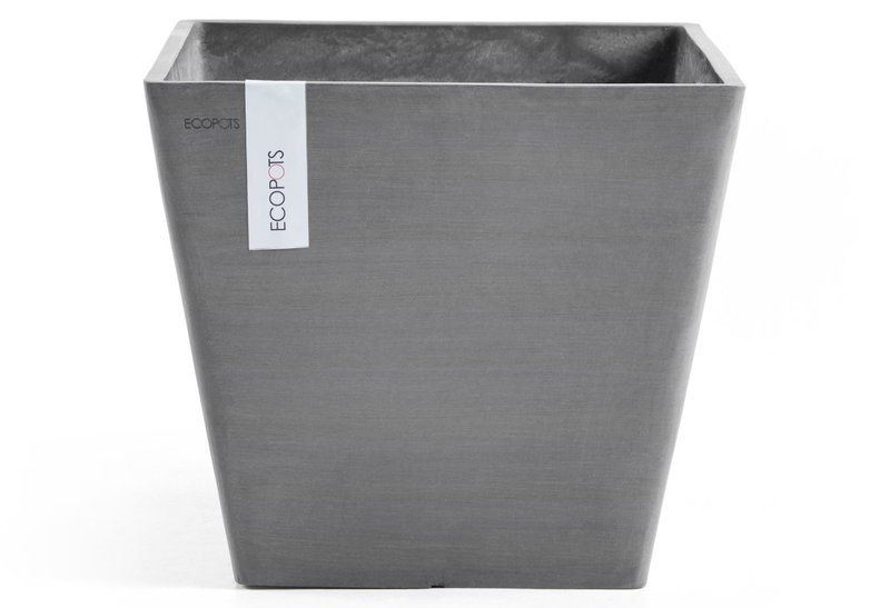Γλάστρα Ecopots Roterdam Μ40xΠ40xΥ35cm Γκρι