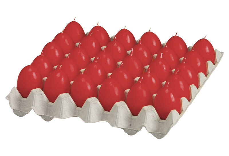 Κερί Bolsius Easter Egg Φ6x4.5cm Κόκκινο