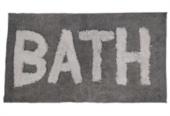 Homefit Bath Χαλάκι Μπάνιου 80x50cm Γκρι