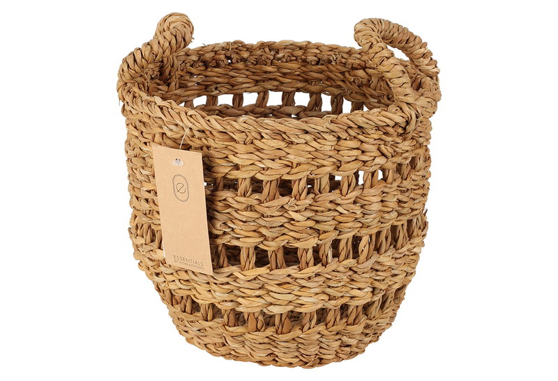 Διακοσμητικό Καλάθι Rattan με Σχέδιο Φ23xΥ20cm