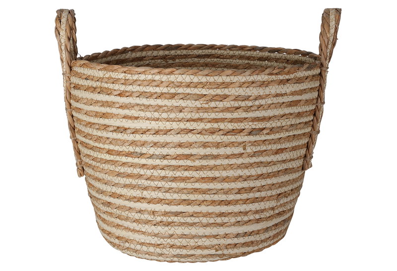Διακοσμητικό Καλάθι Ψάθινο Φ33xΥ26cm