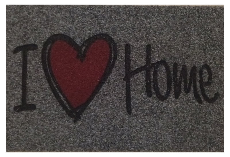 Πατάκι Εισόδου Dizas Graffiti Grey Heart 60x40cm