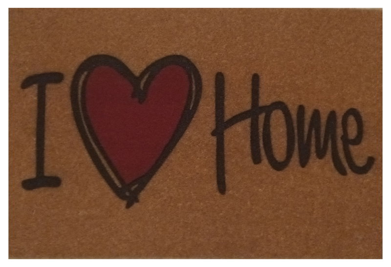 Πατάκι Εισόδου Dizas Graffiti Brown Heart 60x40cm