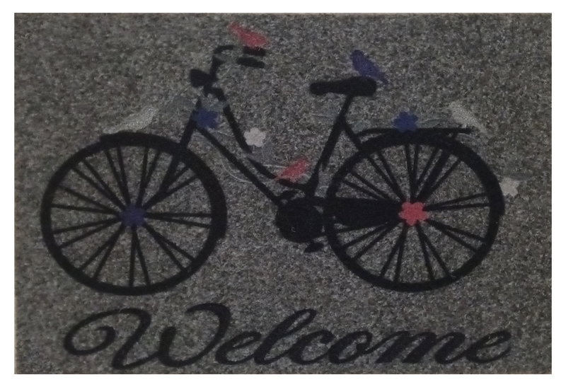Πατάκι Εισόδου Dizas Graffiti Grey Bicycle 60x40cm