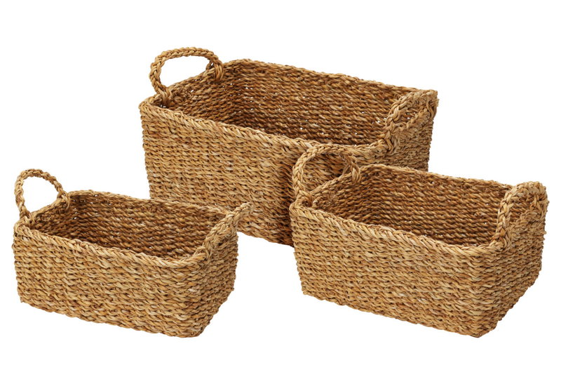 Σετ Διακοσμητικό Καλάθι Rattan 3τμχ