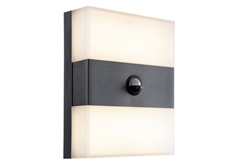 Απλίκα Εξωτερικού Χώρου Brilliant Meela 500lm 3000k Σκούρο Γκρι με Αισθητήρα Κίνησης