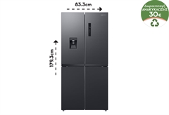 Samsung RF48A401EB4/EF Ψυγείο Ντουλάπα Μαύρο