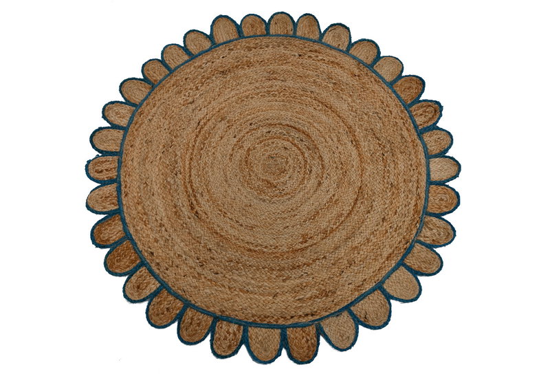 Χαλί Homefit Scalloped Φ120cm Μπλε