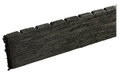 Showood Τάπα Περίφραξης WPC Γραμμωτή Σκούρο Γκρι 12x2cm