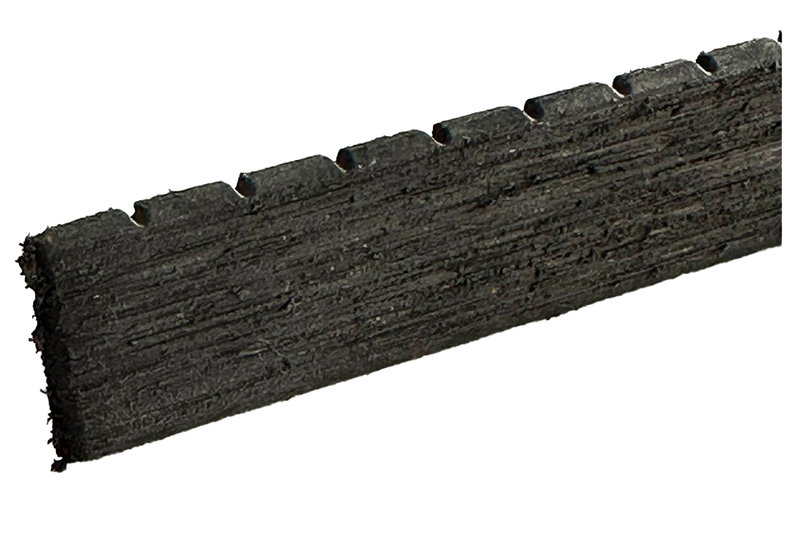 Showood Τάπα Περίφραξης WPC Γραμμωτή Σκούρο Γκρι 12x2cm