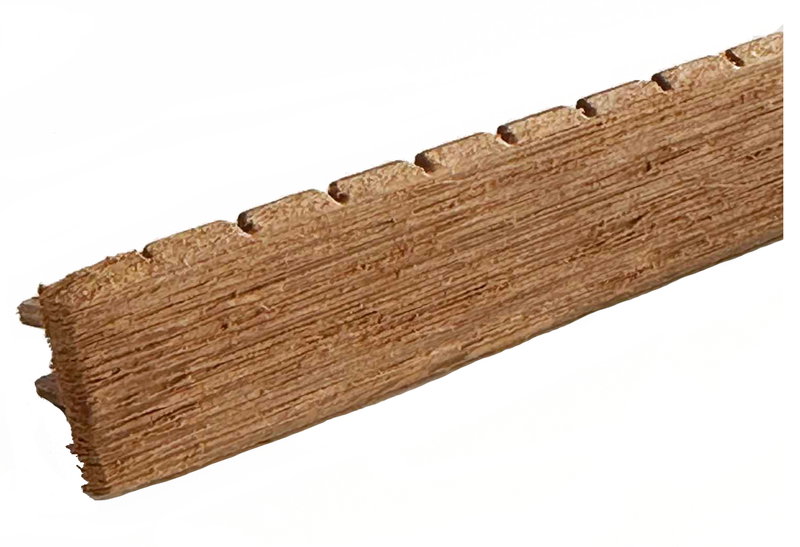 Showood Τάπα Περίφραξης WPC Γραμμωτή Ανοιχτό Καφέ 12x2cm