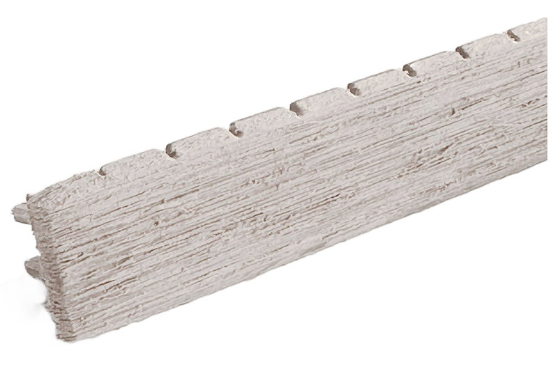 Showood Τάπα Περίφραξης WPC Γραμμωτή Λευκό/Εκρού 12x2cm