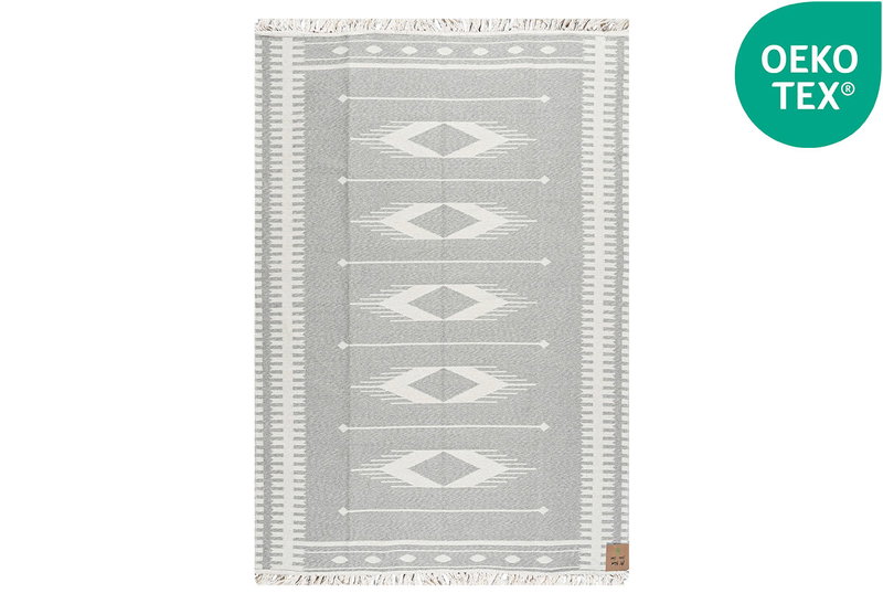 Χαλί Polcarpet Art Kilim 2 Όψεων 230x160cm Ανοιχτό Γκρι