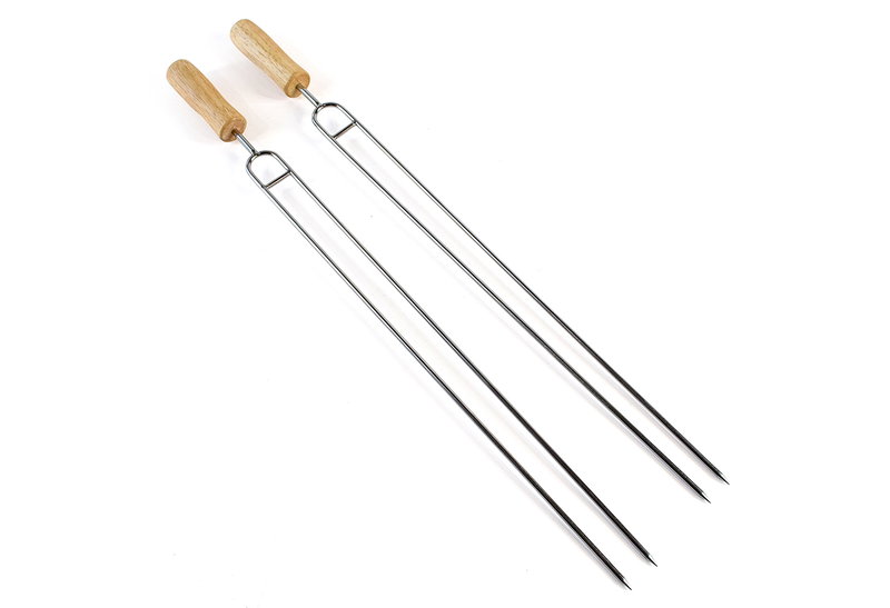 Σουβλάκια Διπλά με Λαβή Bamboo Home&Camp 42cm