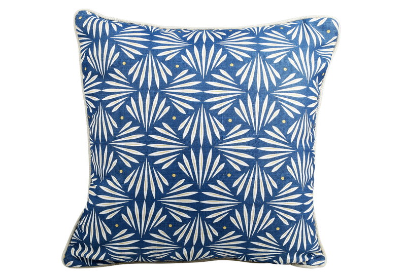 Διακοσμητική Μαξιλαροθήκη Ostaria Plumes Navy 40x40cm
