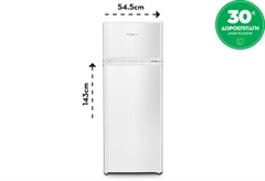 Inventor DPC 143EW Ψυγείο Δίπορτο