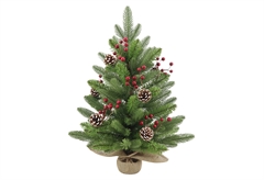 Χριστουγεννιάτικο Δεντράκι Homefit Frosted Berries & Pinecone 60cm
