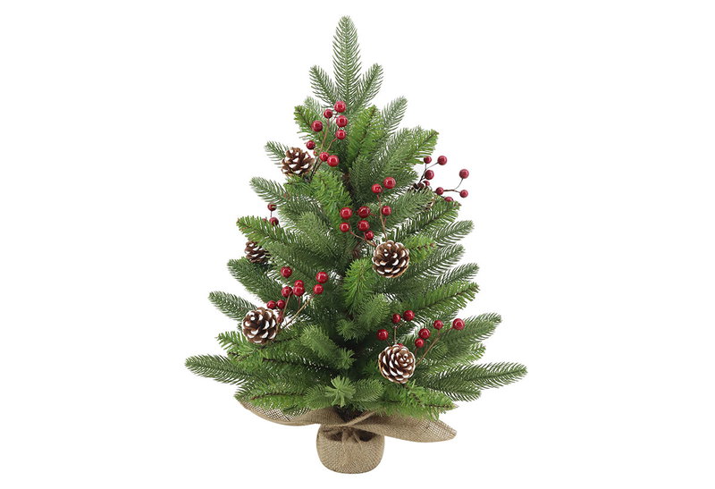 Χριστουγεννιάτικο Δεντράκι Homefit Frosted Berries & Pinecone 60cm