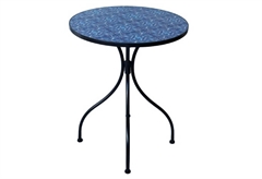 Τραπέζι Φ60x75cm Μπλε/Μαύρο