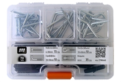 Σετ Νοβοπανόβιδες/Στραβόβιδες/Γάντζοι/Βύσματα Amtech 70τμχ