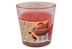 Αρωματικό Κερί σε Ποτήρι Strawberry Φ65x65mm