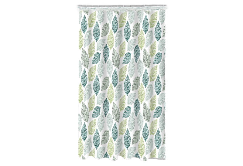 Κουρτίνα Μπάνιου Ionion Green Leaves 180x180cm