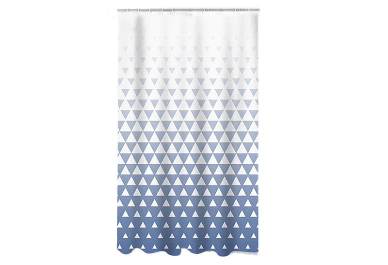 Κουρτίνα Μπάνιου Ionion Blue Triangles 180x180cm