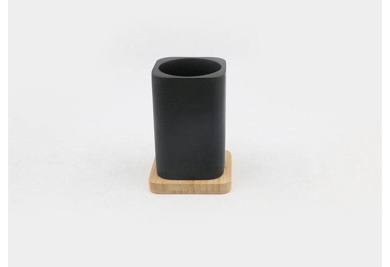 Ποτηροθήκη Inter Ceramic Μαύρη/Καφέ