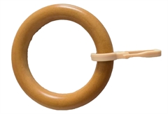 Σετ Κρίκοι για Κουρτινόξυλο Φ28μμ με Γαντζάκια Central Amalfi Φυσικό 10τμχ