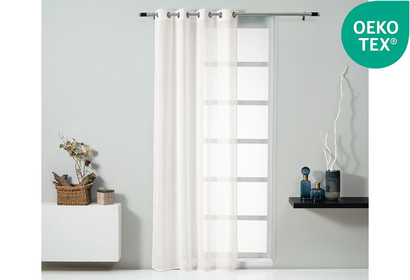 Κουρτίνα Easy Home Mandolin 260x140cm Λευκή με Τρουκς