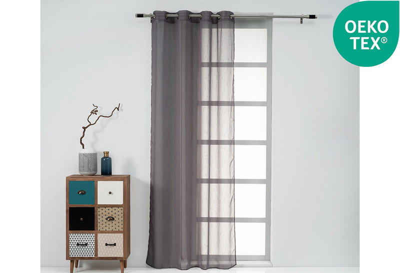 Κουρτίνα Easy Home Mandolin 260x140cm Γκρι με Τρουκς