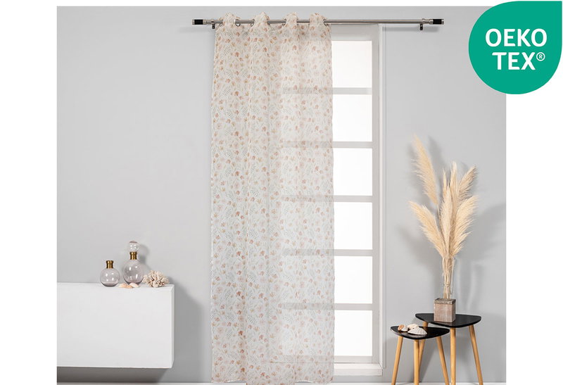 Κουρτίνα Easy Home Timpa 260x140cm Flowers με Τρουκς