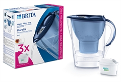 Brita Marella Κανάτα Σερβιρίσματος Μπλε με 3 Ανταλλακτικά Φίλτρα Maxtra Pro 2.4lt