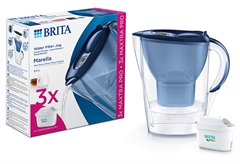 Brita Marella Κανάτα Φιλτραρίσματος Νερού 2.4lt Μπλε με 3 Ανταλλακτικά Φίλτρα Maxtra Pro