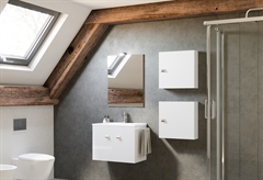 Έπιπλο Μπάνιου με Καθρέπτη Savini Due Carla 60cm Λευκό