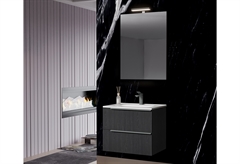 Έπιπλο Μπάνιου με Καθρέπτη Savini Due Sidney 60cm Ανθρακί