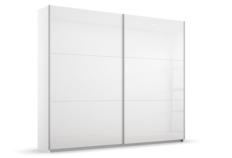 Ντουλάπα Ρούχων Δίφυλλη Συρόμενη Aurelia Μ218xΠ59xΥ210cm Λευκή