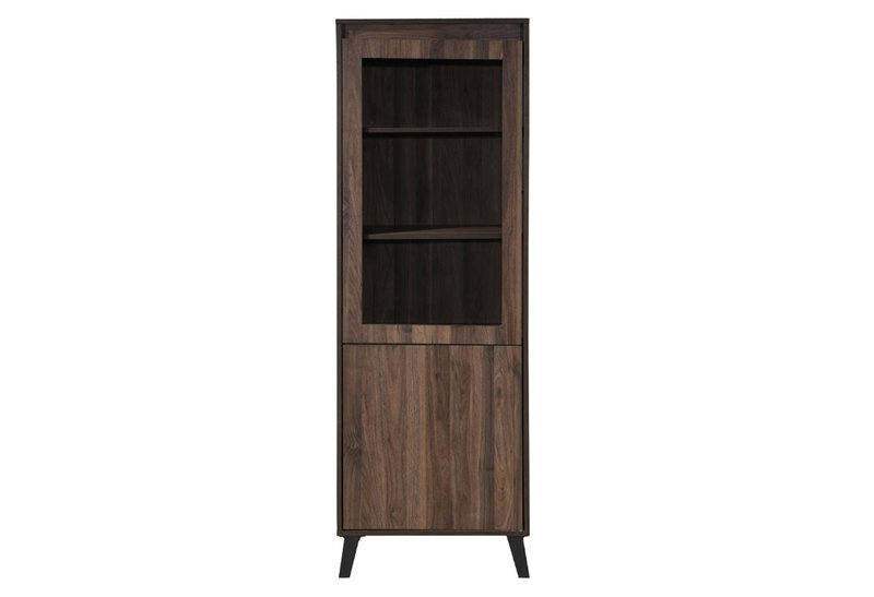 Βιτρίνα Solimar Μ60xΠ38xΥ182cm Καρυδί