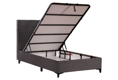 Κρεβάτι Ημίδιπλο Liberta Monaco με Αποθηκευτικό Χώρο Γκρι για Στρώμα 200x120cm