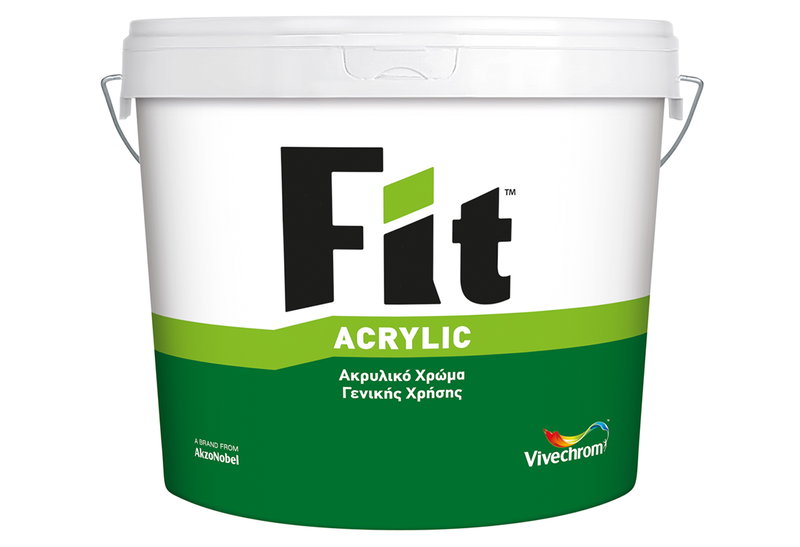 Χρώμα Ακρυλικό Vivechrom Fit Acrylic Λευκό 3lt