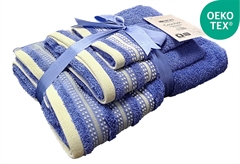 Σετ Πετσέτες Μπάνιου Ionion Crochet 3τμχ Indigo