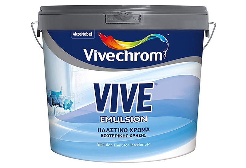 Χρώμα Πλαστικό Vivechrom Vive Emulsion Λευκό 3lt