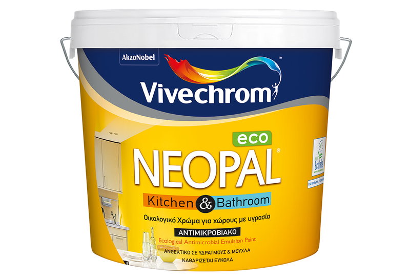 Χρώμα Πλαστικό Vivechrom Neopal Kitchen&Bathroom Eco Βάση P 10lt
